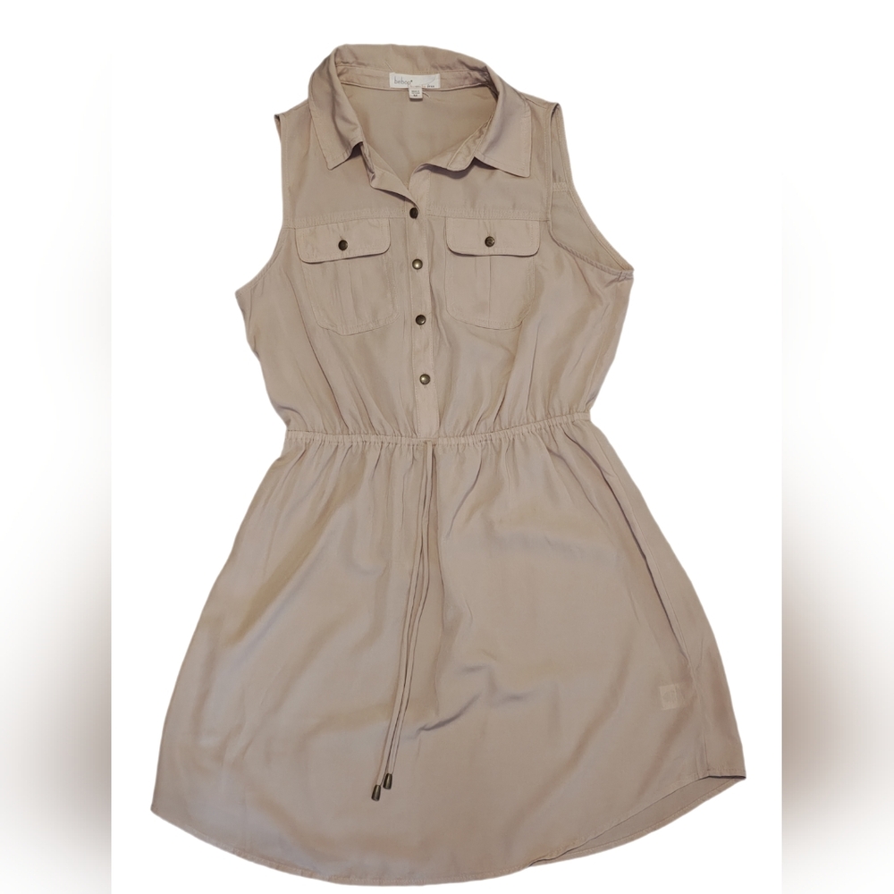 BeBop Beige Sleeveless Mini Dress